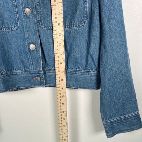 NWT MADEWELL Crop Jean Jacket in Dursett Wash with Pockets 100% Cotton‎ NJ735 XS - Picture 9 of 16